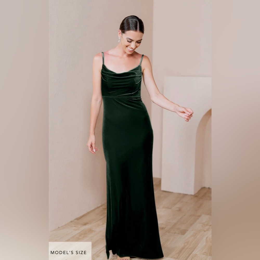 Emerald Green Velvet Bridesmaid Dress